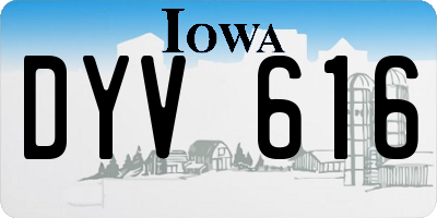 IA license plate DYV616