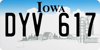 IA license plate DYV617
