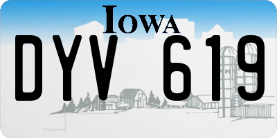 IA license plate DYV619