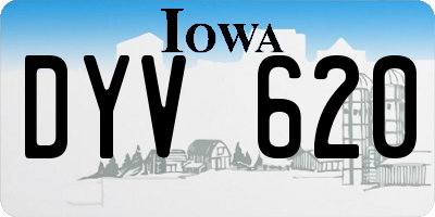 IA license plate DYV620