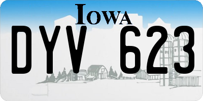 IA license plate DYV623