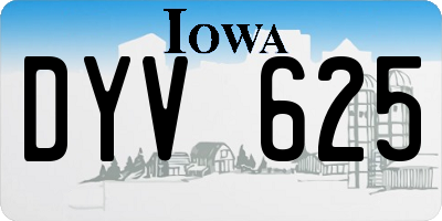 IA license plate DYV625