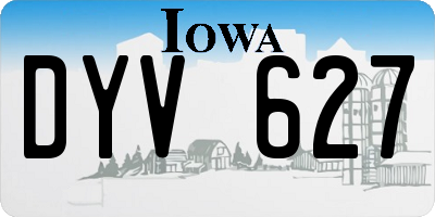 IA license plate DYV627