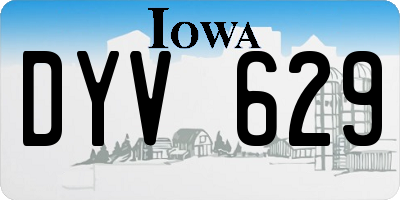 IA license plate DYV629