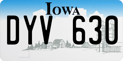 IA license plate DYV630