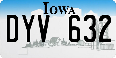 IA license plate DYV632