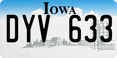 IA license plate DYV633