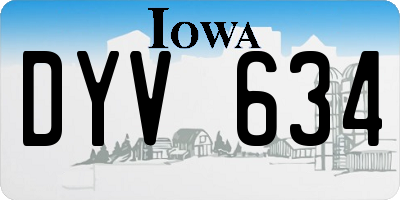 IA license plate DYV634