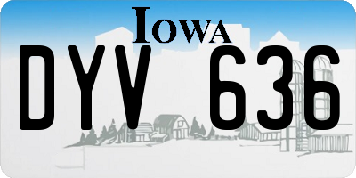 IA license plate DYV636