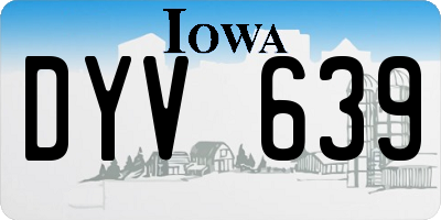 IA license plate DYV639