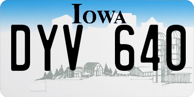 IA license plate DYV640