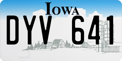 IA license plate DYV641