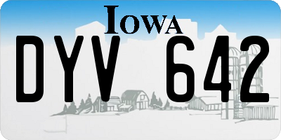 IA license plate DYV642