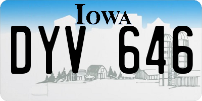 IA license plate DYV646