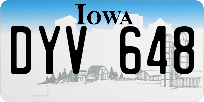 IA license plate DYV648
