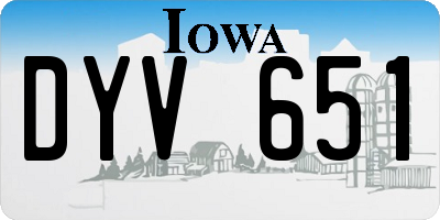 IA license plate DYV651