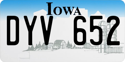 IA license plate DYV652