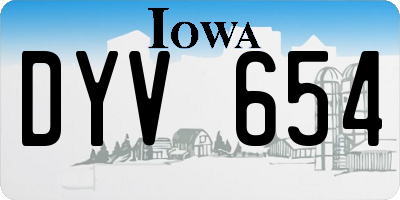 IA license plate DYV654