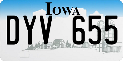 IA license plate DYV655