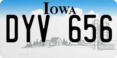 IA license plate DYV656
