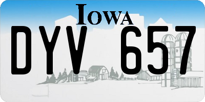 IA license plate DYV657