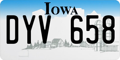 IA license plate DYV658