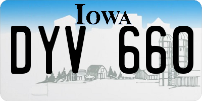 IA license plate DYV660