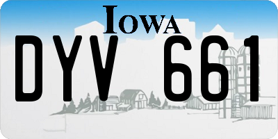 IA license plate DYV661
