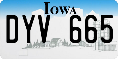 IA license plate DYV665