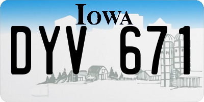 IA license plate DYV671