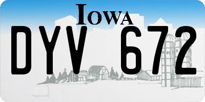 IA license plate DYV672