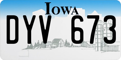 IA license plate DYV673
