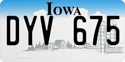 IA license plate DYV675