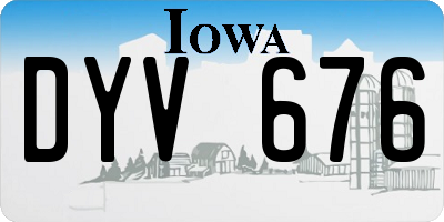IA license plate DYV676