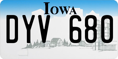 IA license plate DYV680