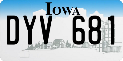 IA license plate DYV681
