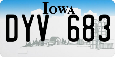 IA license plate DYV683