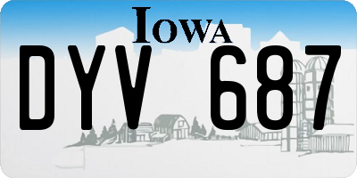 IA license plate DYV687