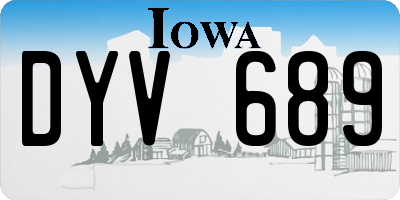 IA license plate DYV689