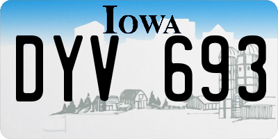 IA license plate DYV693