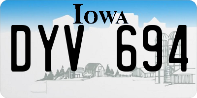 IA license plate DYV694