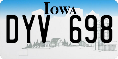 IA license plate DYV698