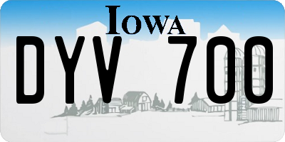 IA license plate DYV700