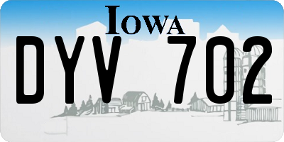 IA license plate DYV702