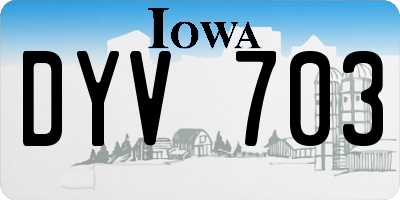 IA license plate DYV703