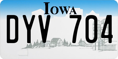 IA license plate DYV704