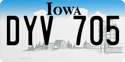 IA license plate DYV705