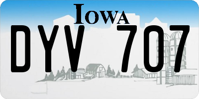 IA license plate DYV707