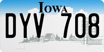 IA license plate DYV708