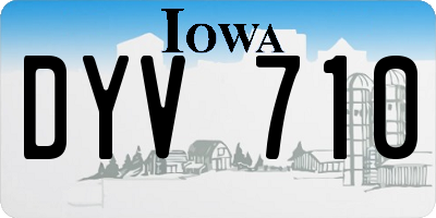IA license plate DYV710